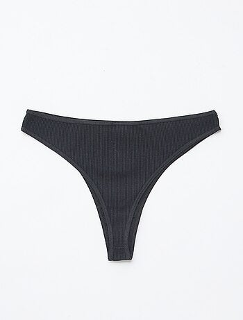 Pack de 5 tangas de punto acanalado