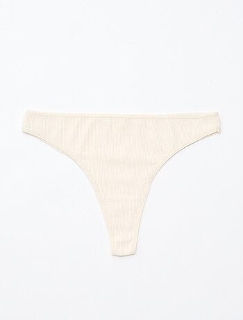 Pack de 5 tangas de punto acanalado