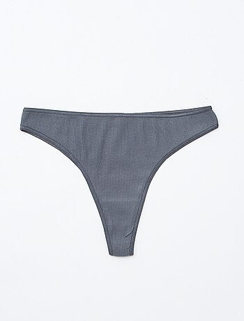 Pack de 5 tangas de punto acanalado