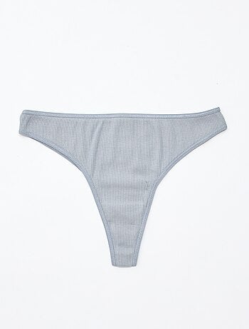 Pack de 5 tangas de punto acanalado