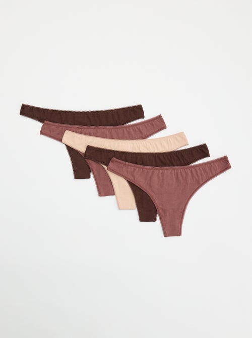 Pack de 5 tangas - Kiabi