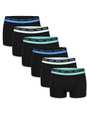 Pack de 6 boxers hombre algodón cinturón elástico KAPPA