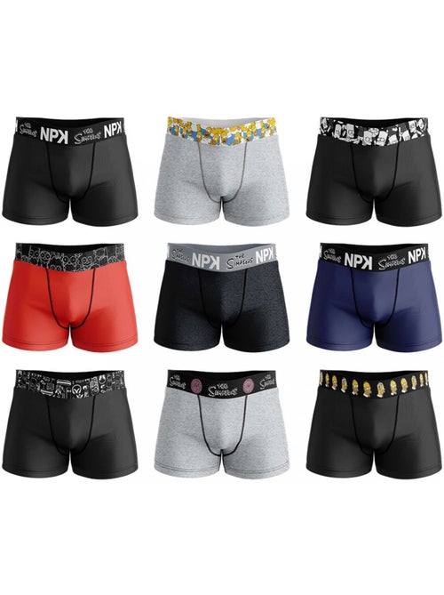 Pack de 6 Boxers Hombre No Publik Simpsons Algodón Surtido - Kiabi