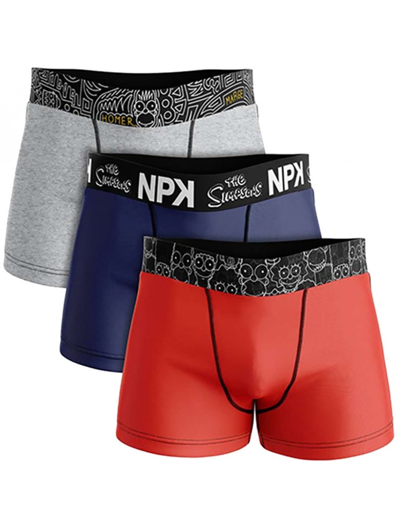 Pack de 6 Boxers Hombre No Publik Simpsons Algodón Surtido Multicolor - Kiabi