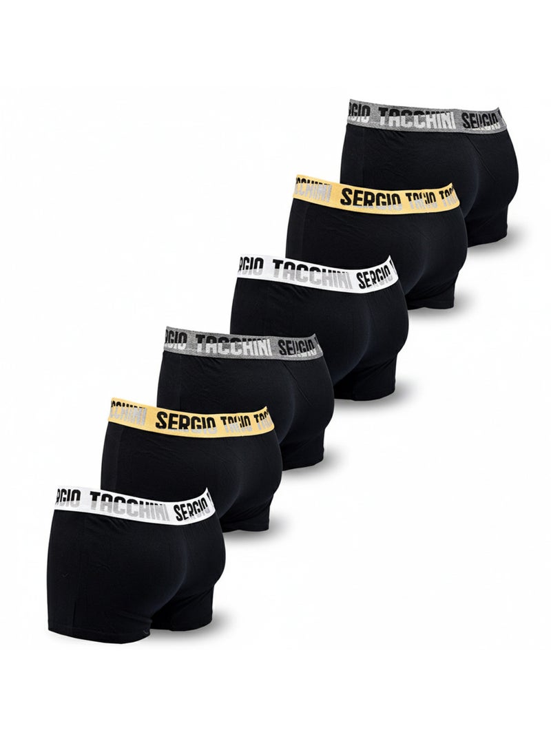 Pack de 6 Boxers Hombre SERGIO TACCHINI Negro Negro - Kiabi