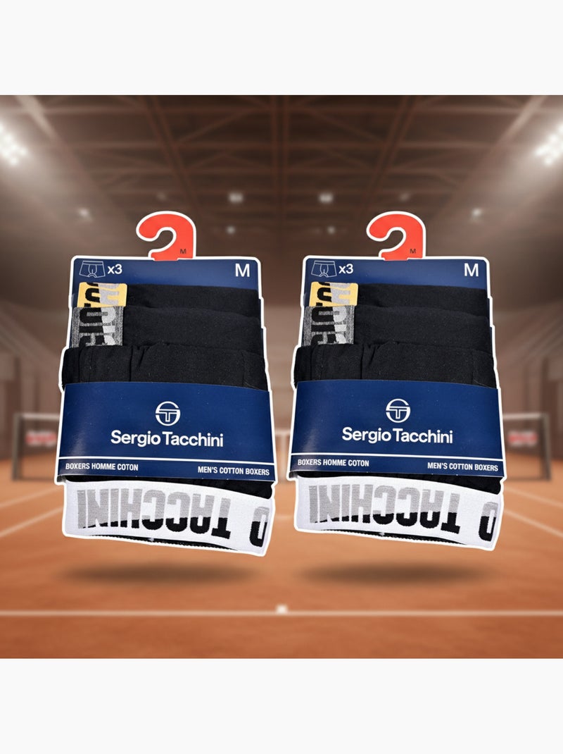 Pack de 6 Boxers Hombre SERGIO TACCHINI Negro Negro - Kiabi