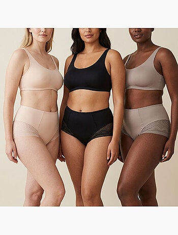 Pack de 6 Bragas Mujer Moldeadoras Invisibles Encaje y Laser OZABI