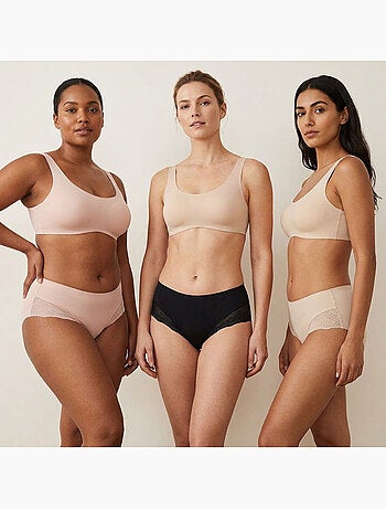 Pack de 6 Bragas Mujer Moldeadoras Invisibles Encaje y Laser OZABI