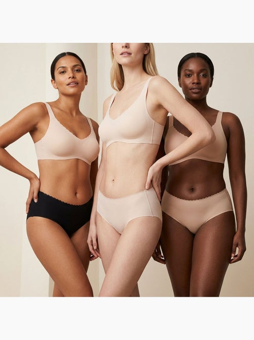 Pack de 6 Bragas Mujer Moldeadoras Invisibles Encaje y Laser OZABI - Kiabi
