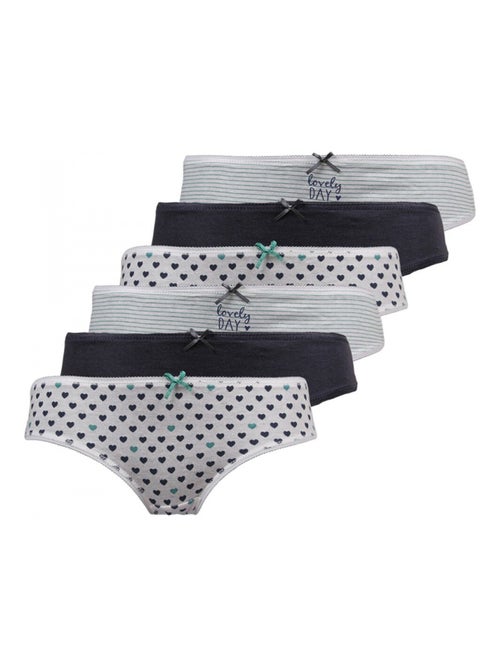 Pack de 6 bragas niña - Kiabi