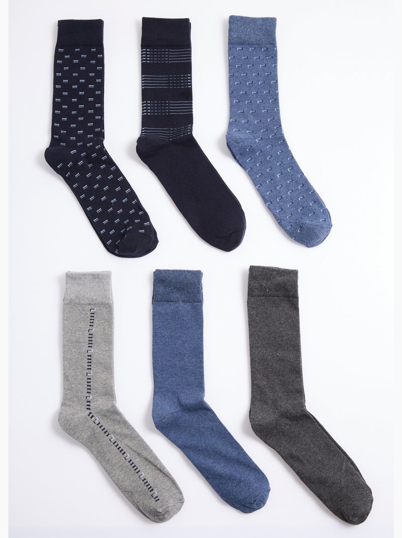 Pack de 6 calcetines clásicos - AFIBEL Gris - Kiabi