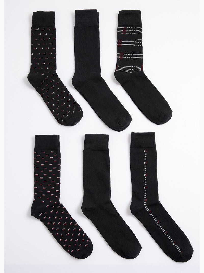 Pack de 6 calcetines clásicos - AFIBEL Negro - Kiabi
