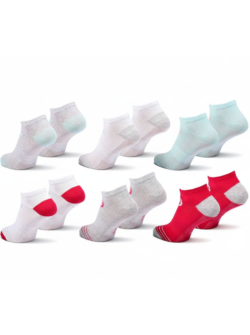 Pack de 6 calcetines cortos mujer sneaker SERGIO TACCHINI Blanco Rosa - Kiabi