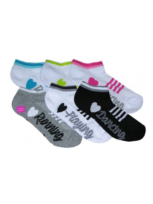 Pack de 6 calcetines cortos niño deporte con motivos - Kiabi Pack de 6 calcetines cortos niño deporte con motivos - Kiabi