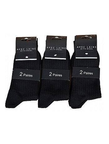 Pack de 6 calcetines hombre con lana - Confort y Calidez