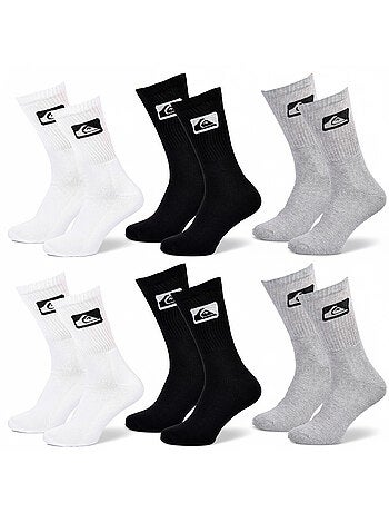 Pack de 6 calcetines hombre Crew Quiksilver deportivos acolchados