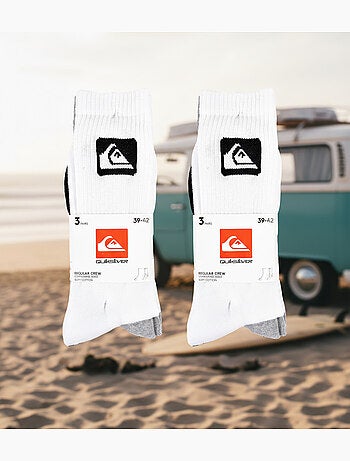Pack de 6 calcetines hombre Crew Quiksilver deportivos acolchados