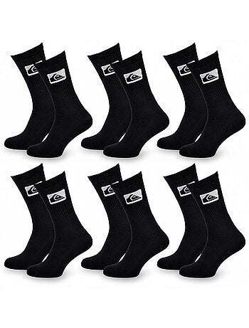 Pack de 6 calcetines hombre Crew Quiksilver deportivos acolchados