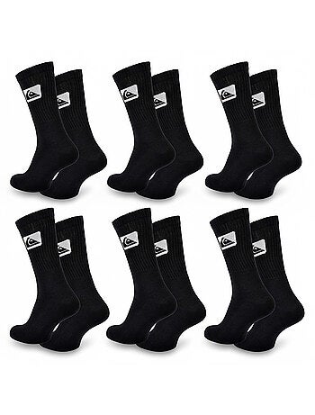 Pack de 6 calcetines hombre Crew Quiksilver deportivos acolchados