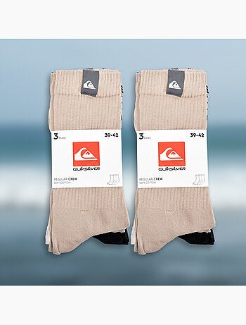 Pack de 6 calcetines hombre Crew Quiksilver Regular