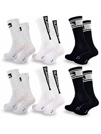 Pack de 6 calcetines hombre Crew Quiksilver Regular