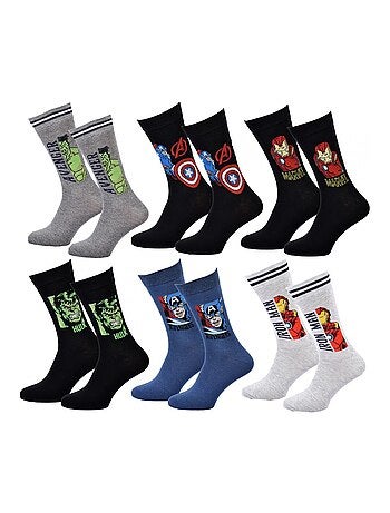 Pack de 6 Calcetines Hombre MARVEL AVENGERS Regalos