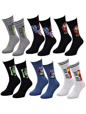 Pack de 6 Calcetines Hombre MARVEL AVENGERS Regalos