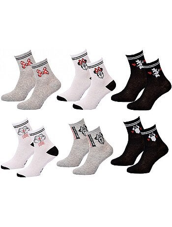 Pack de 6 calcetines mujer fantasía LICENCE