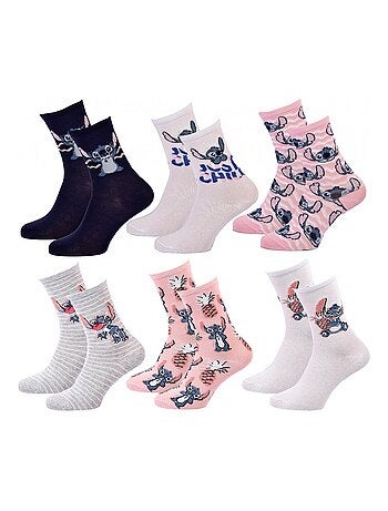 Pack de 6 calcetines niña DISNEY LILO ET STITCH