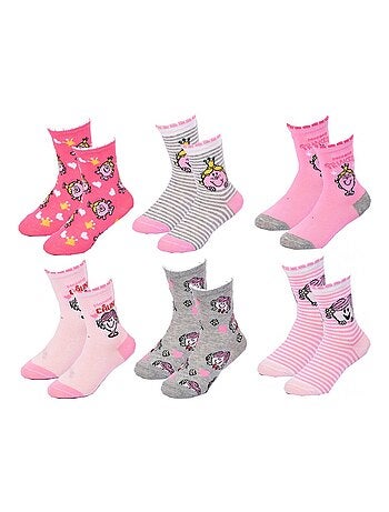 Pack de 6 calcetines niña MONSIEUR MADAME