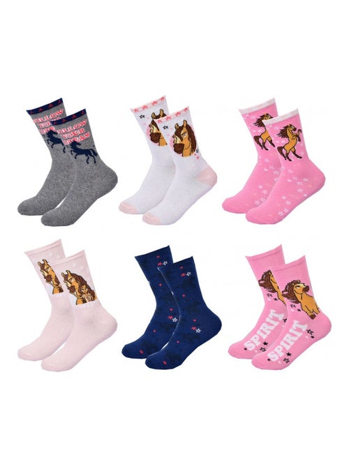 Pack de 6 calcetines niña SPIRIT - Kiabi Pack de 6 calcetines niña SPIRIT - Kiabi
