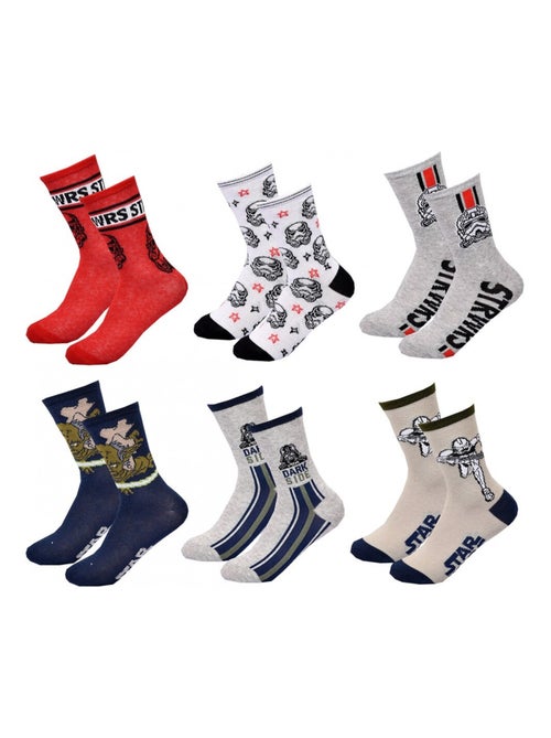 Pack de 6 calcetines niño STAR WARS - Kiabi Pack de 6 calcetines niño STAR WARS - Kiabi