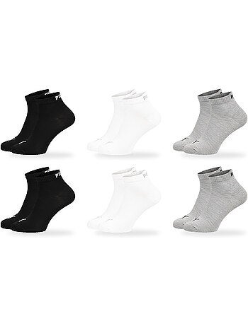 Pack de 6 calcetines puma unisex quarter algodón suave