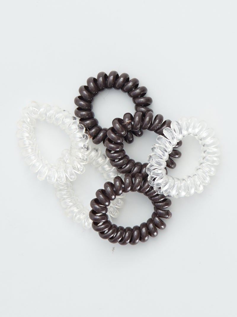 Pack de 6 coleteros de espiral topo - Kiabi