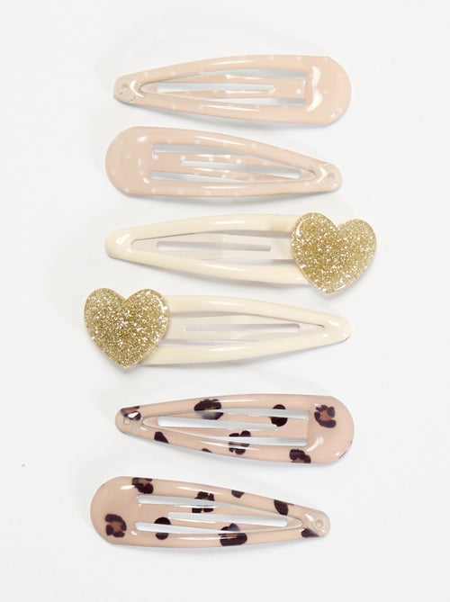 Pack de 6 horquillas clic clac - Kiabi