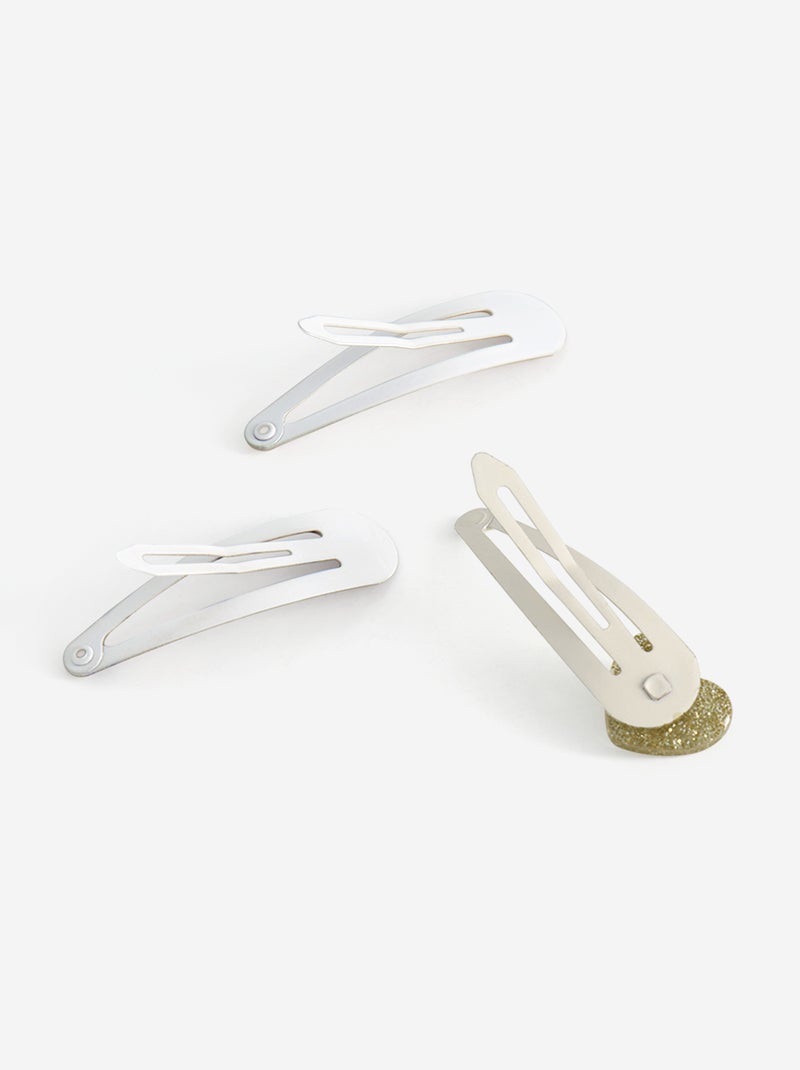 Pack de 6 horquillas clic clac Beige - Kiabi
