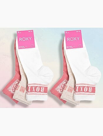 Pack de 6 pares calcetines cortos quarter ROXY