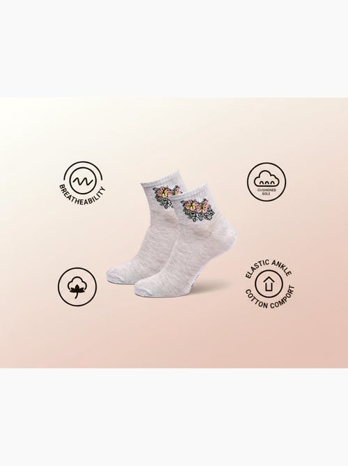 Pack de 6 pares calcetines cortos quarter ROXY - Kiabi