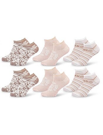 Pack de 6 pares calcetines cortos sneaker ROXY