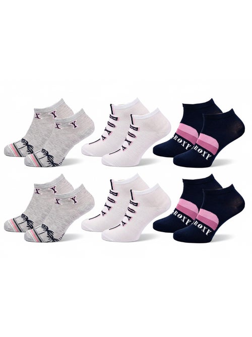 Pack de 6 pares calcetines cortos sneaker ROXY - Kiabi