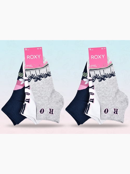 Pack de 6 pares calcetines cortos sneaker ROXY - Kiabi