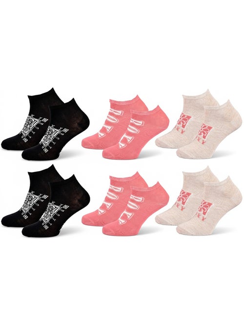 Pack de 6 pares calcetines cortos sneaker ROXY - Kiabi