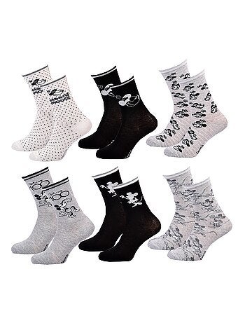 Pack de 6 pares calcetines mujer DISNEY MINNIE