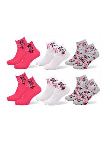 Pack de 6 pares calcetines mujer DISNEY MINNIE