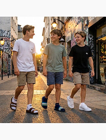 Pack de 6 pares calcetines nino SNEAKER QUIKSILVER sport