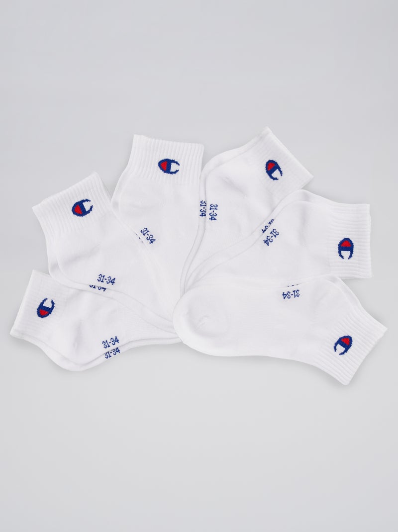 Pack de 6 pares de calcetines cortos 'Champion' BLANCO - Kiabi