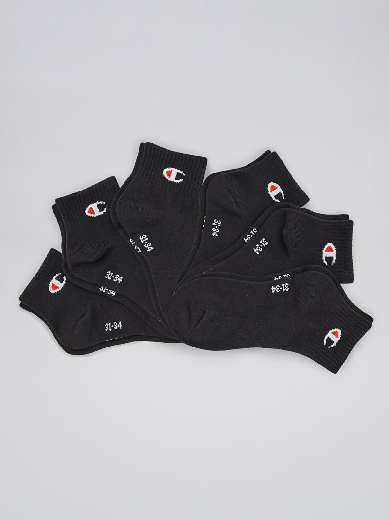 Pack de 6 pares de calcetines cortos 'Champion' NEGRO - Kiabi