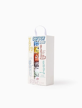 Pack de 6 pares de calcetines 'emociones'