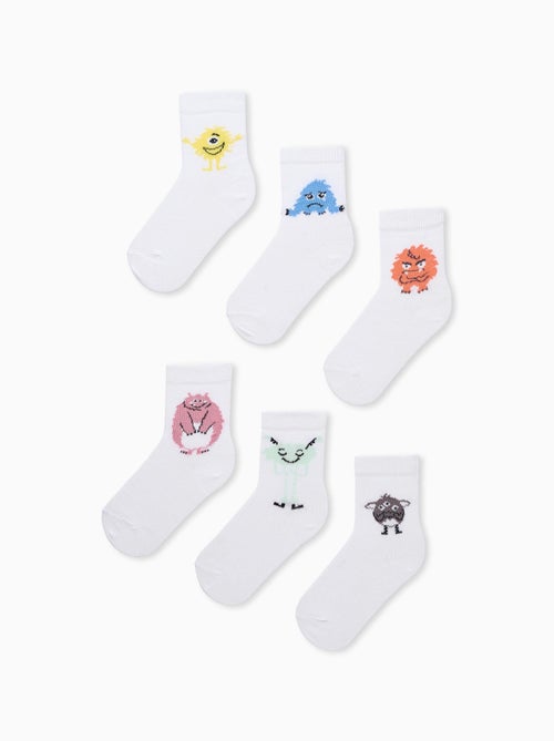 Pack de 6 pares de calcetines 'emociones' - Kiabi Pack de 6 pares de calcetines 'emociones' - Kiabi