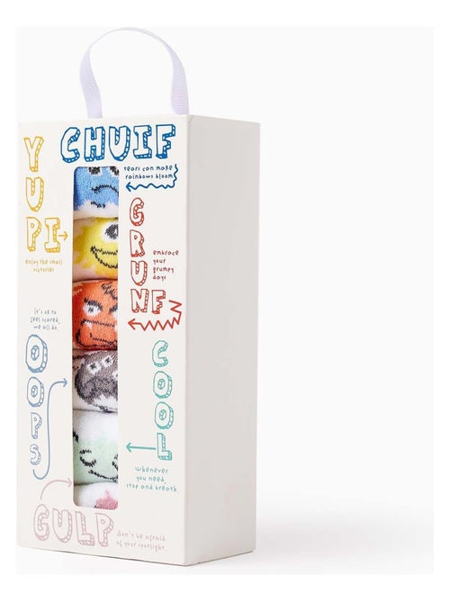 Pack de 6 pares de calcetines 'emociones' - Kiabi Pack de 6 pares de calcetines 'emociones' - Kiabi
